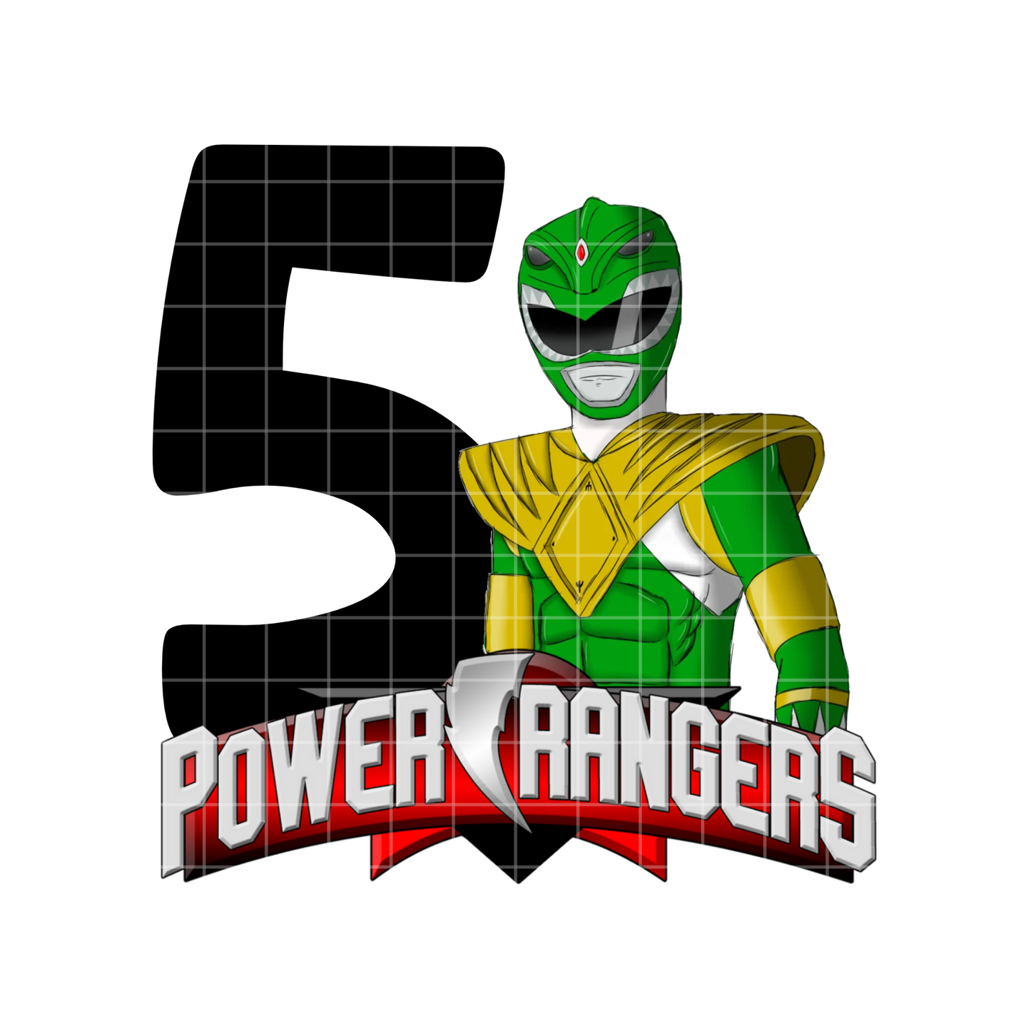 5th Bday Green Rangers Sublimation Design PNG, Birthday Shirt PNG