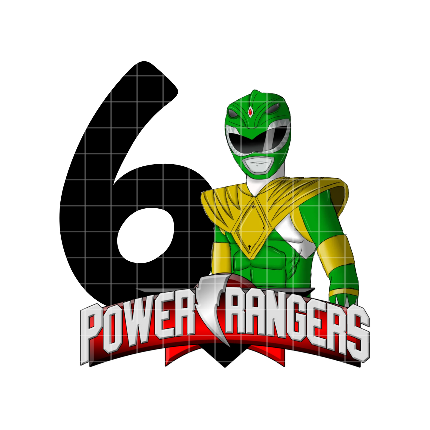 6th Bday Green Rangers Sublimation Design PNG, Birthday Shirt PNG