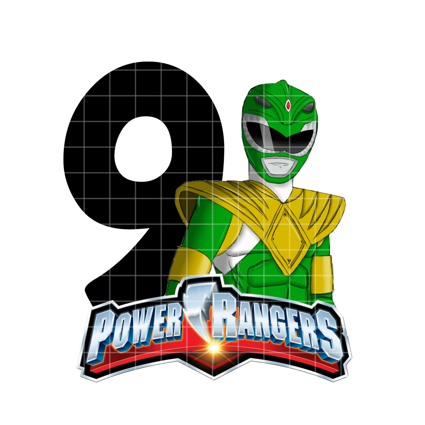9th Bday Green Rangers Sublimation Design PNG, Birthday Shirt PNG