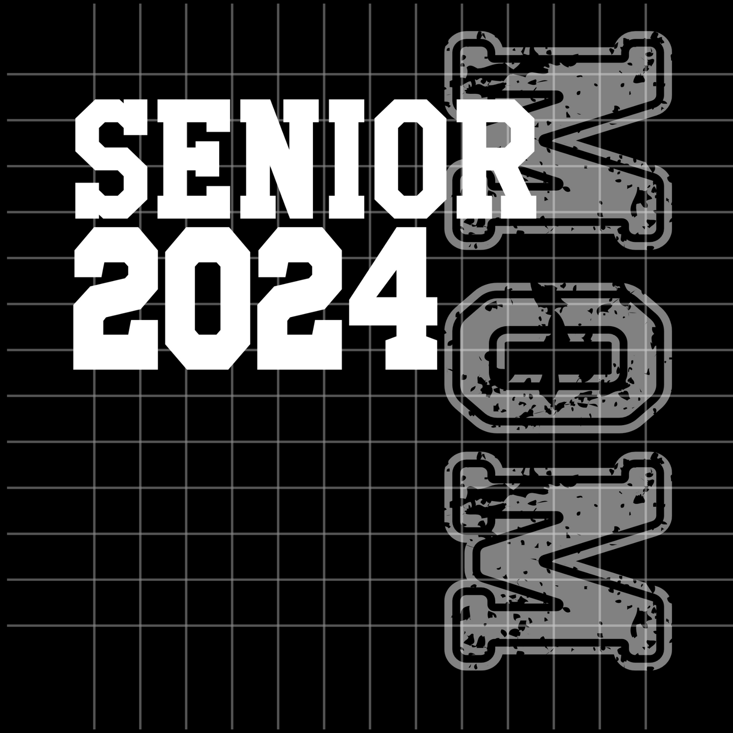 2024 Senior Mom & Dad DTF design png, Transparent Background