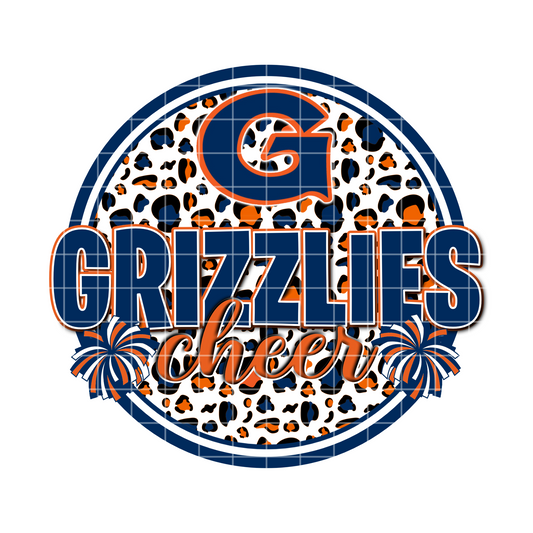 Grainger High School Grizzlies Cheer PNG/instant download/School Spirit Design PNG