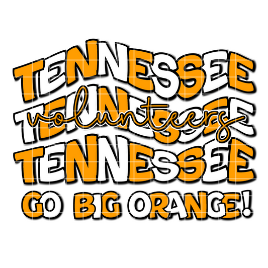 Retro Tennessee Sublimation Design PNG