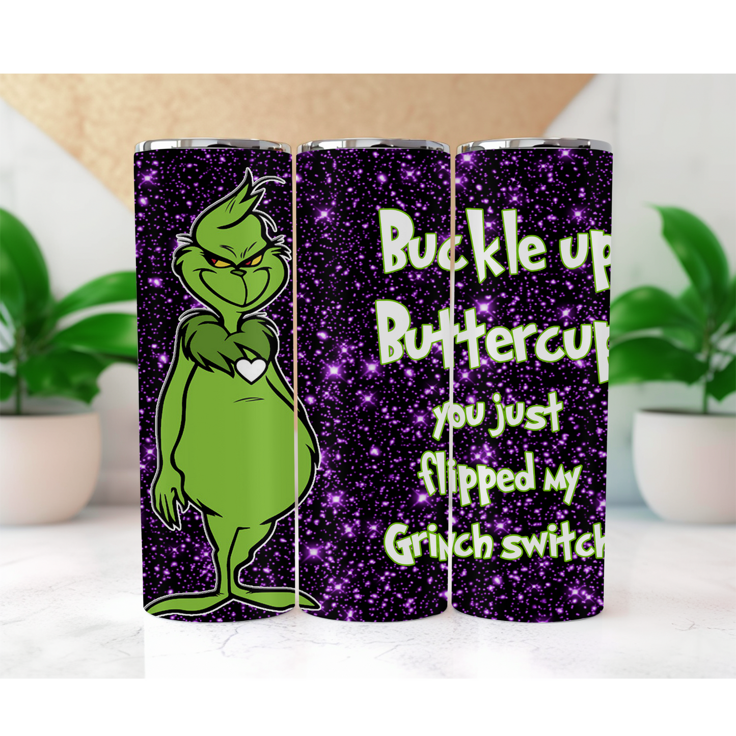 You Just Flipped My Grinch Switch 20oz Sublimation Tumbler PNG