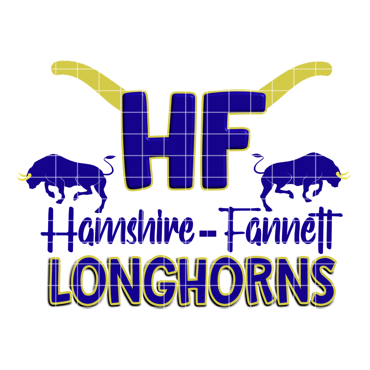 Hamshire-Fannett Longhorns School Spirit Sublimation Design PNG
