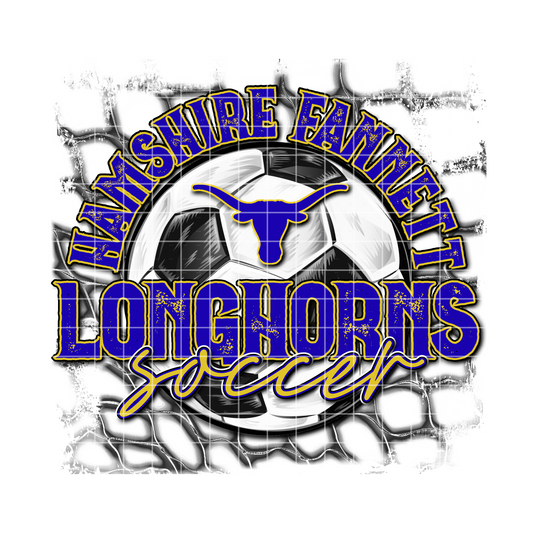 Hamshire-Fannett Longhorns Soccer Sublimation Design PNG