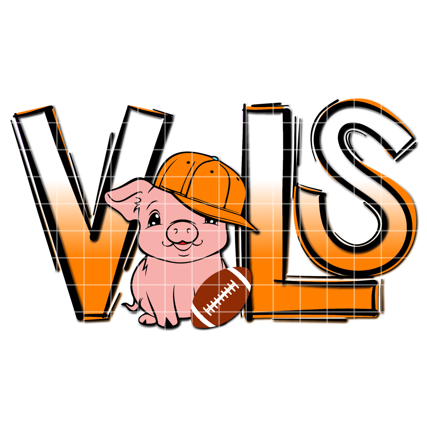 Tennessee Cute Pig With Hat Sublimation Design Png