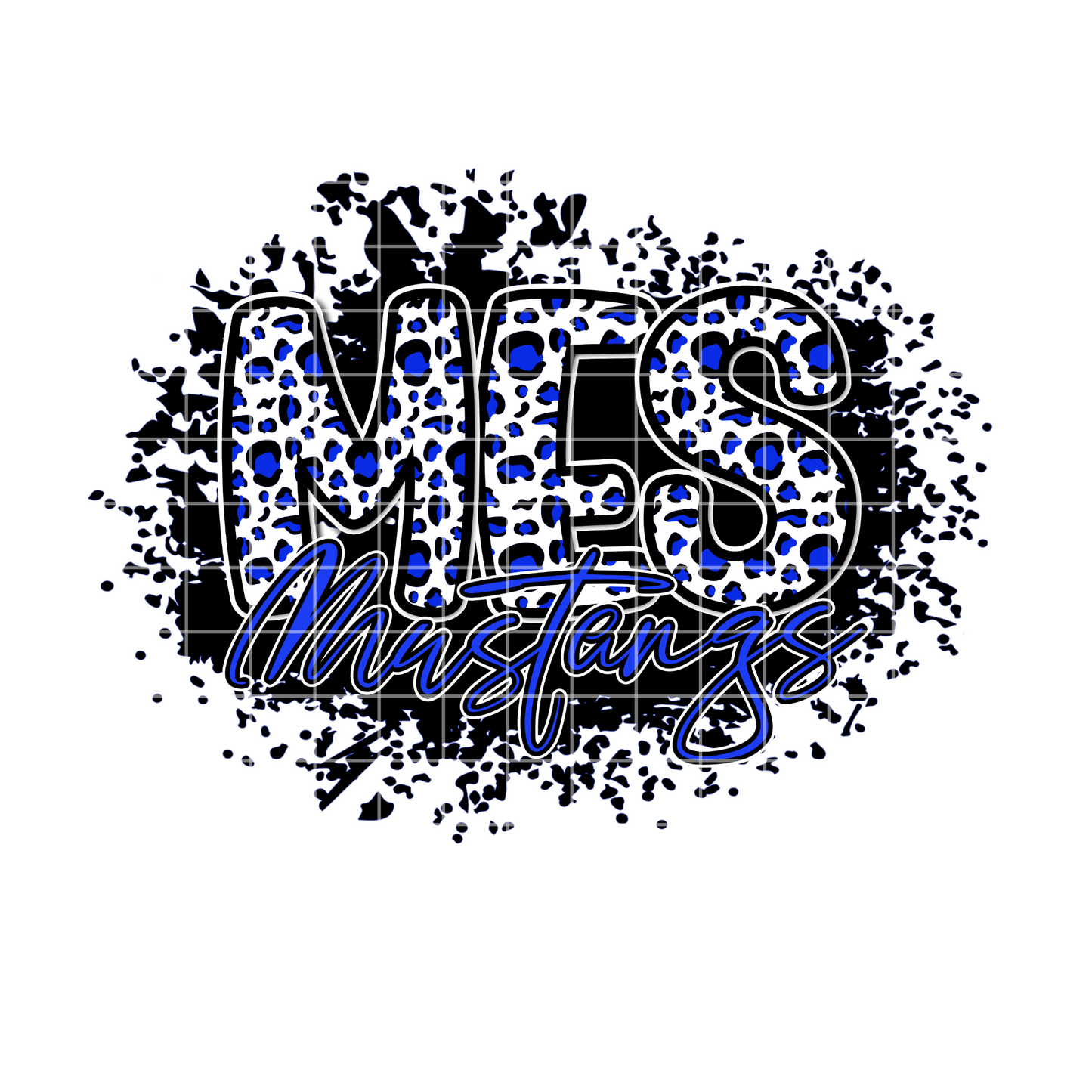 MES Mustangs Sublimation Design PNG