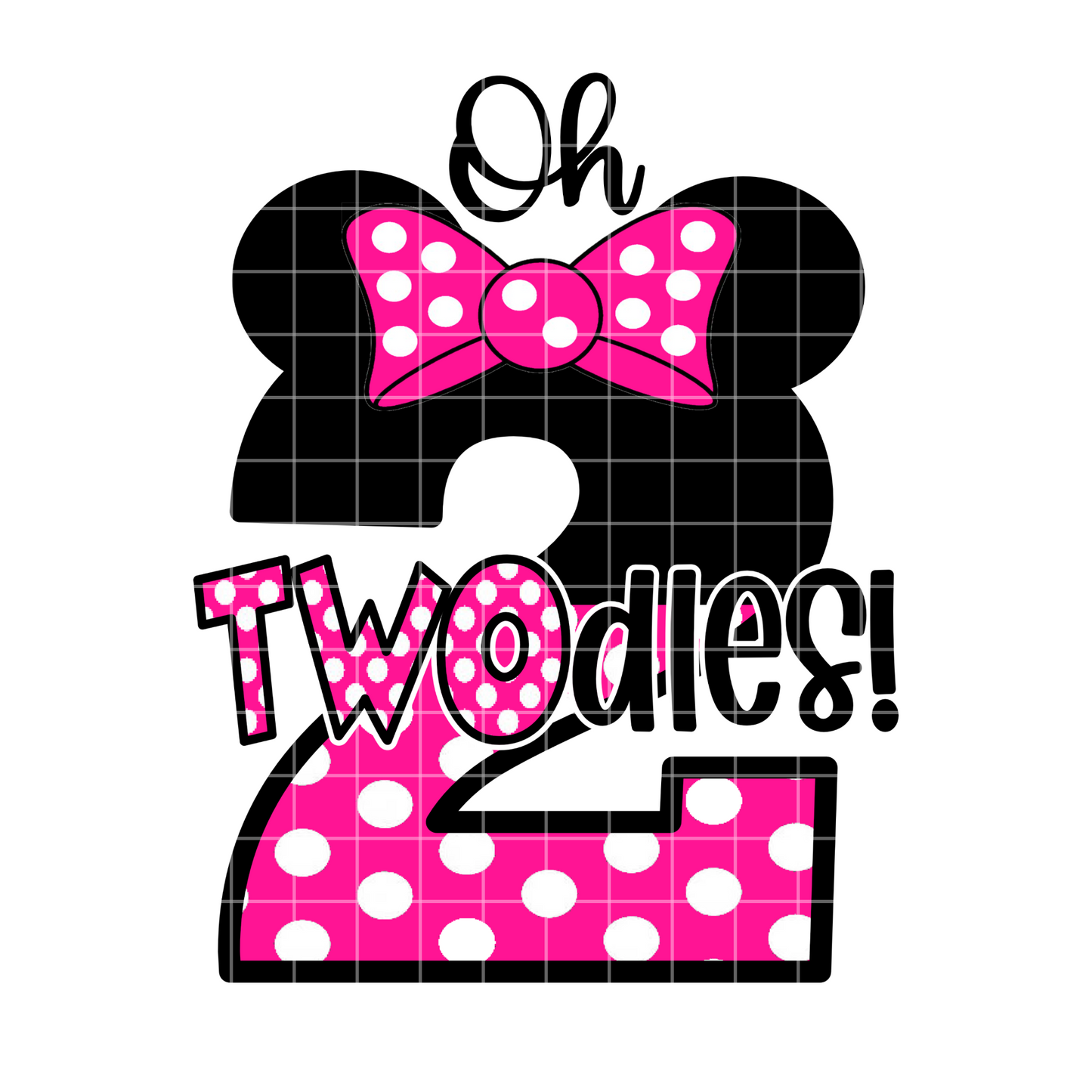 Oh Two-dles! second birthday png, I'm 2 sublimation design png