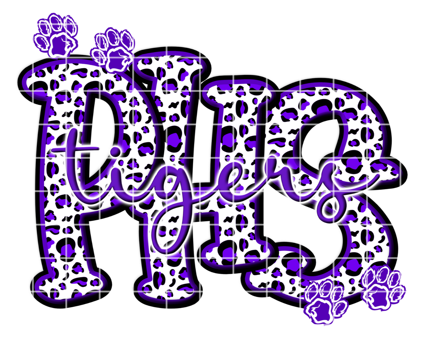 Portola High School Tigers School Spirit Purple Sublimation Design PNG