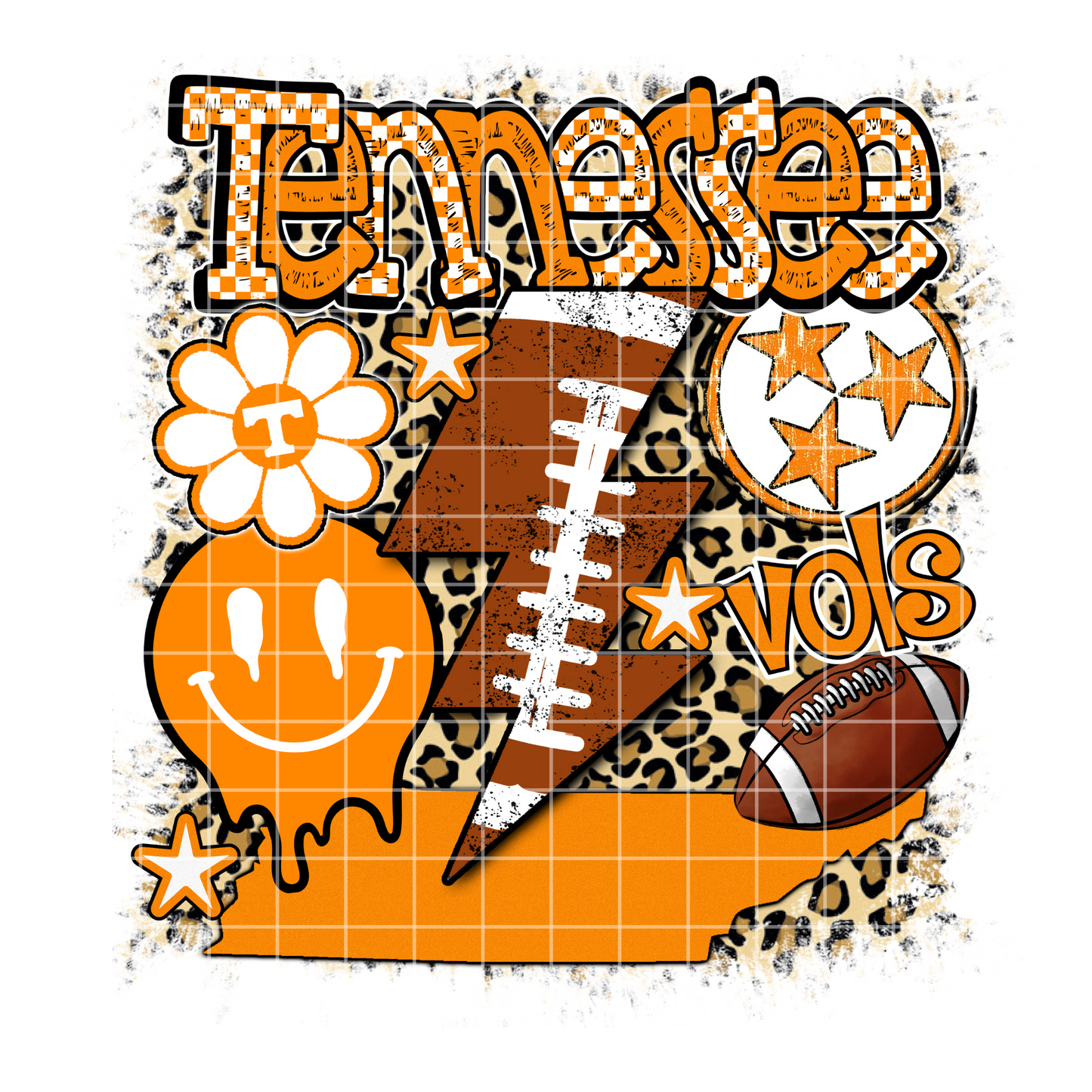 Retro Tennessee Sublimation Design PNG