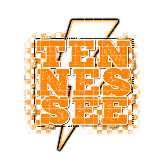 Grunge Tennessee Checkered Sublimation Design PNG
