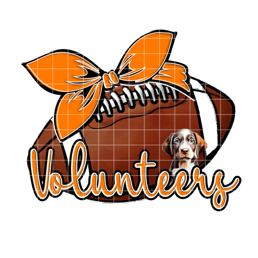 Tennessee Sublimation Design png, football with bow
