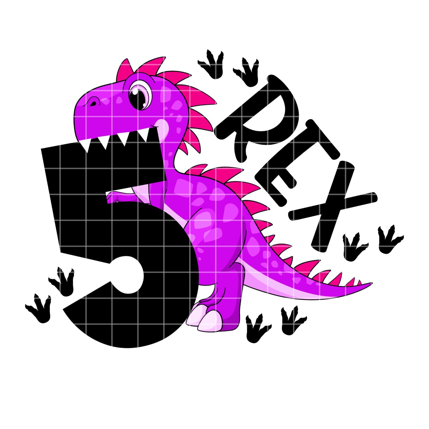 T-rex dinosaur 3rd.4th,and 5th birthday sublimation design png